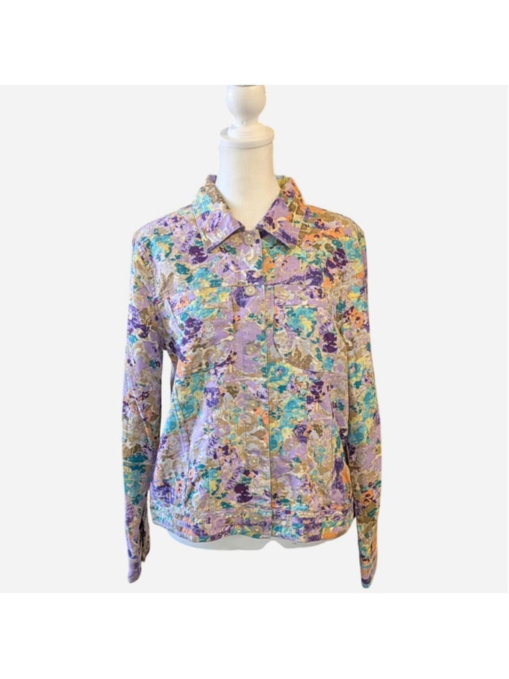 Women's Christopher & Banks Floral Button Down shacket